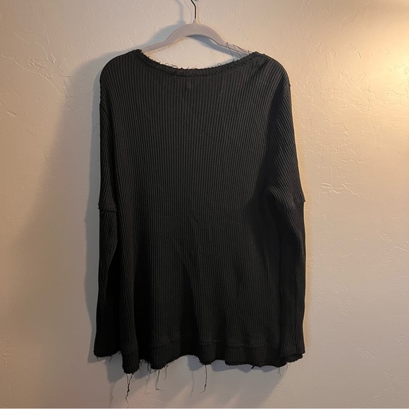 Soft Surroundings Waffle Knit Thermal Long Sleeve Shirt Too Bohemian Boho - Picture 5 of 13
